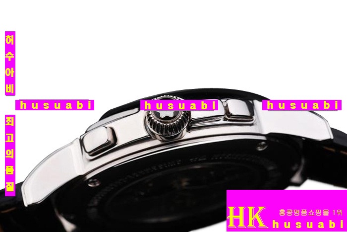 ������ MontBlanc ���׽ð� �����ð� Replica MontBlanc Automatic Movement Black Leather Strap Stainless Steel Men . YC00-09