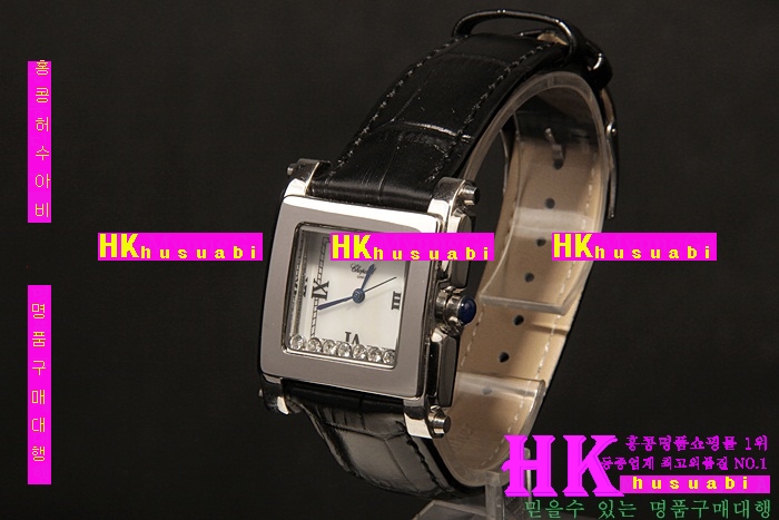 ���ĵ� ���ڽð� Replica Chopard Japanese Quartz MOVEMENT Polished Case Square Bezel Black Bracelet Women. sa-19