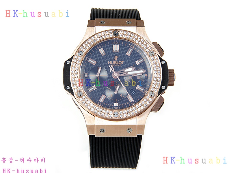 HUBLOT - �ð� BIG BANG CHRONOGRAPH ROSEGOLD BLACK DIAL DIAMOND-02