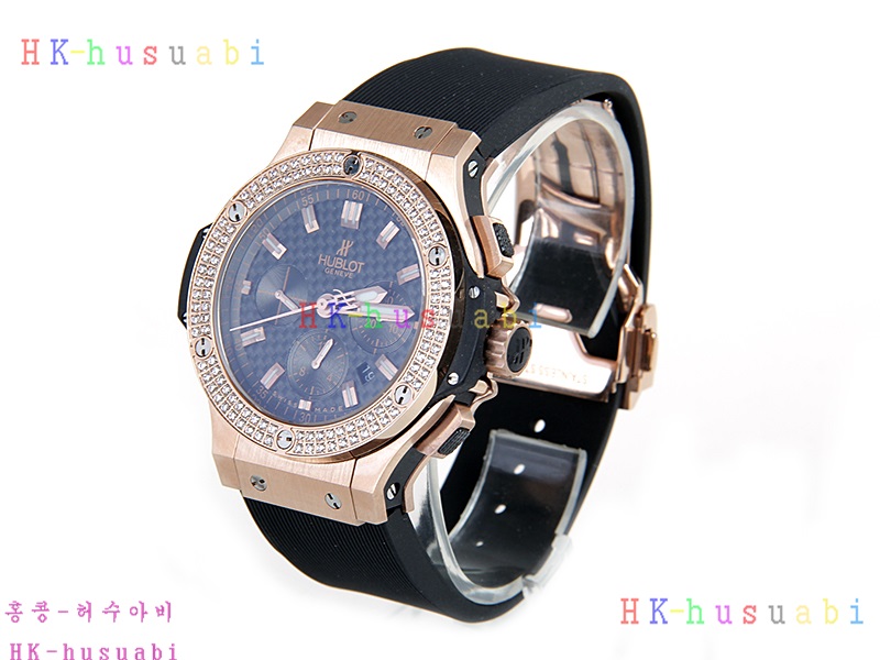 HUBLOT - �ð� BIG BANG CHRONOGRAPH ROSEGOLD BLACK DIAL DIAMOND-02