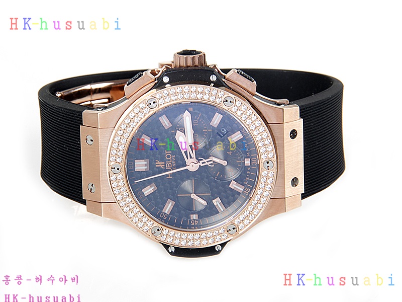 HUBLOT - �ð� BIG BANG CHRONOGRAPH ROSEGOLD BLACK DIAL DIAMOND-02