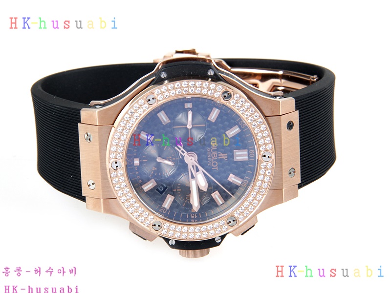 HUBLOT - �ð� BIG BANG CHRONOGRAPH ROSEGOLD BLACK DIAL DIAMOND-02